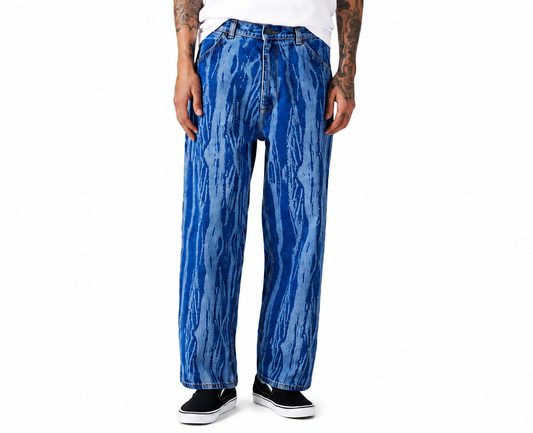 Levi's Men's Skate Carpenter Baggy Jeans Blue Abstract Wash Relaxed Fit New
