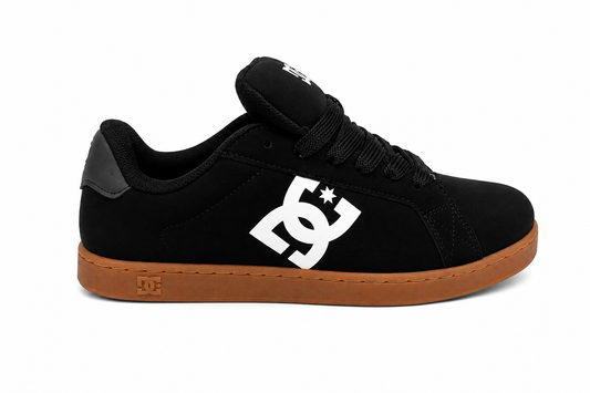 DC Striker 2 XL Men's Black/Gum Leather Low Top Lace Up Sneakers Different Sizes