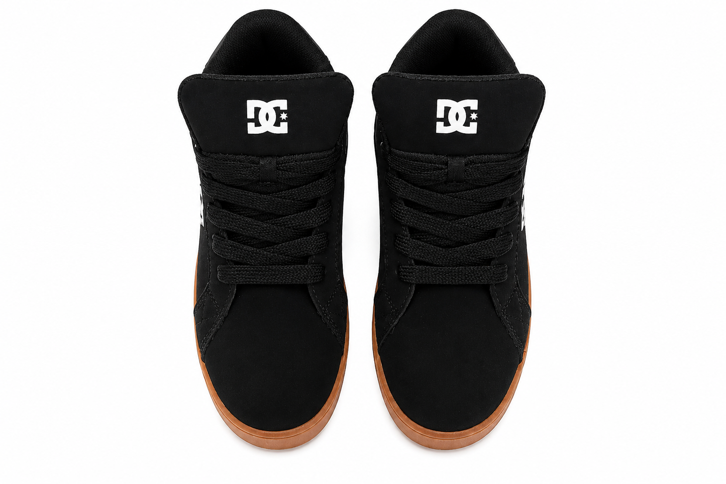 DC Striker 2 XL Men's Black/Gum Leather Low Top Lace Up Sneakers Different Sizes
